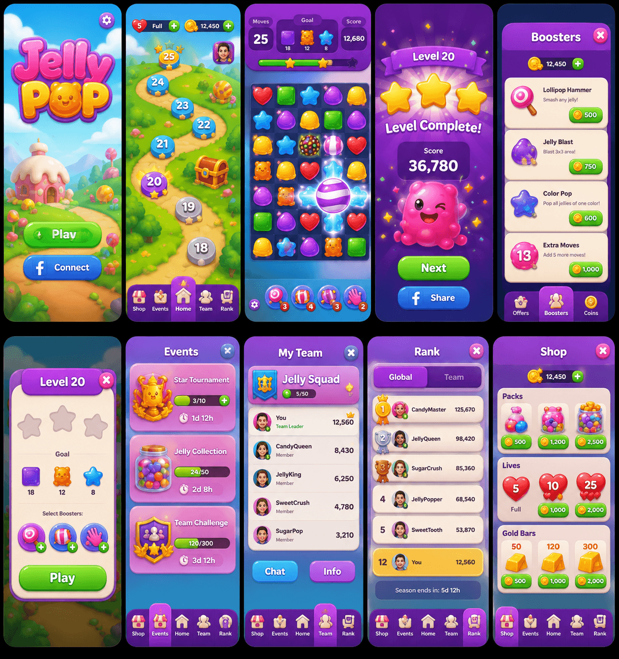 Jelly Pop — Match 3 Game screenshot 1