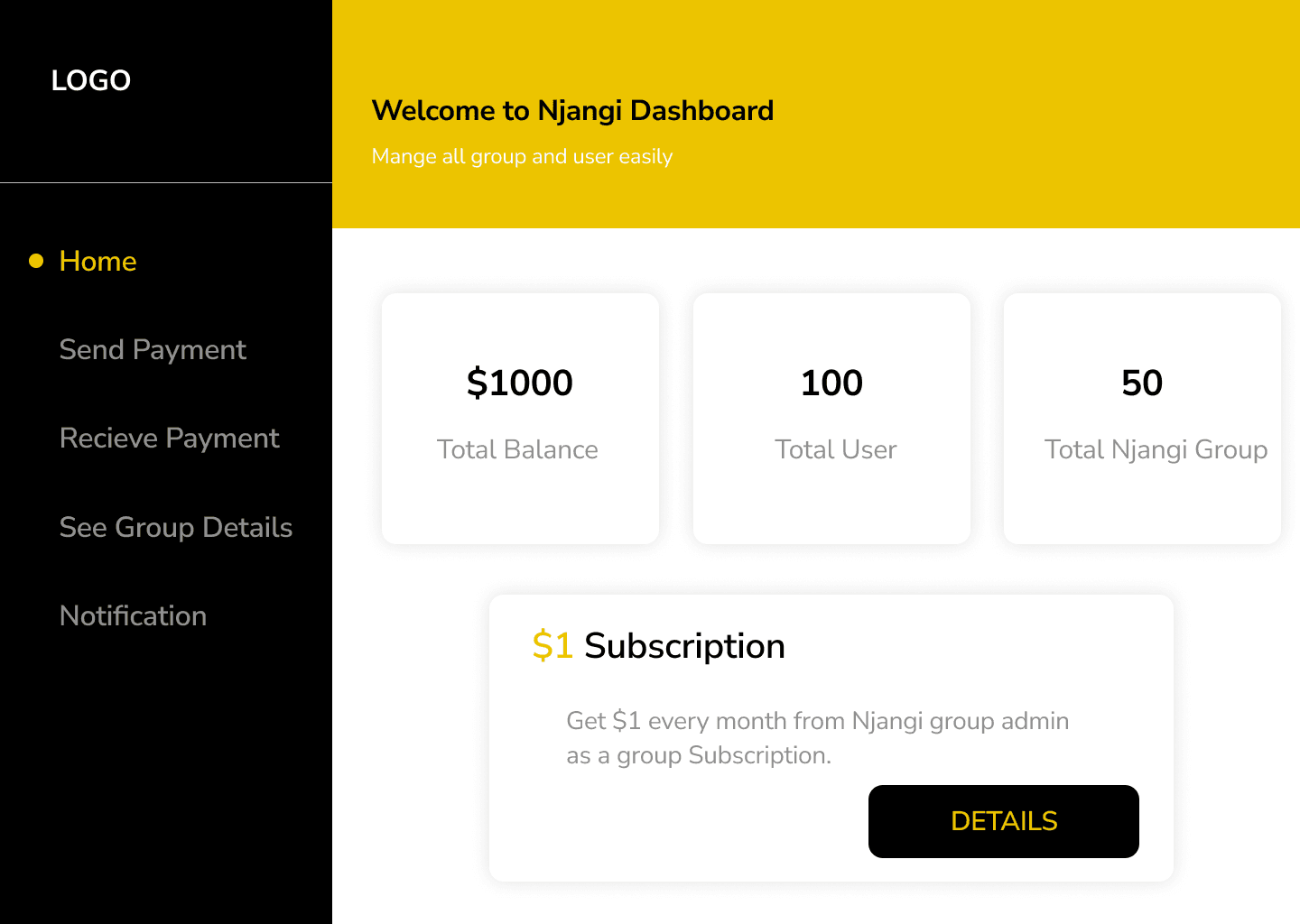 Njangi — Group Savings & Contribution Management App screenshot 1