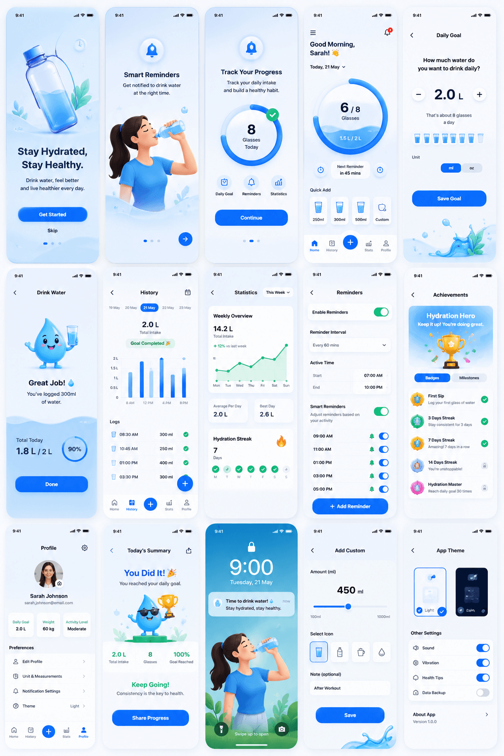 Water Reminder App screenshot 1